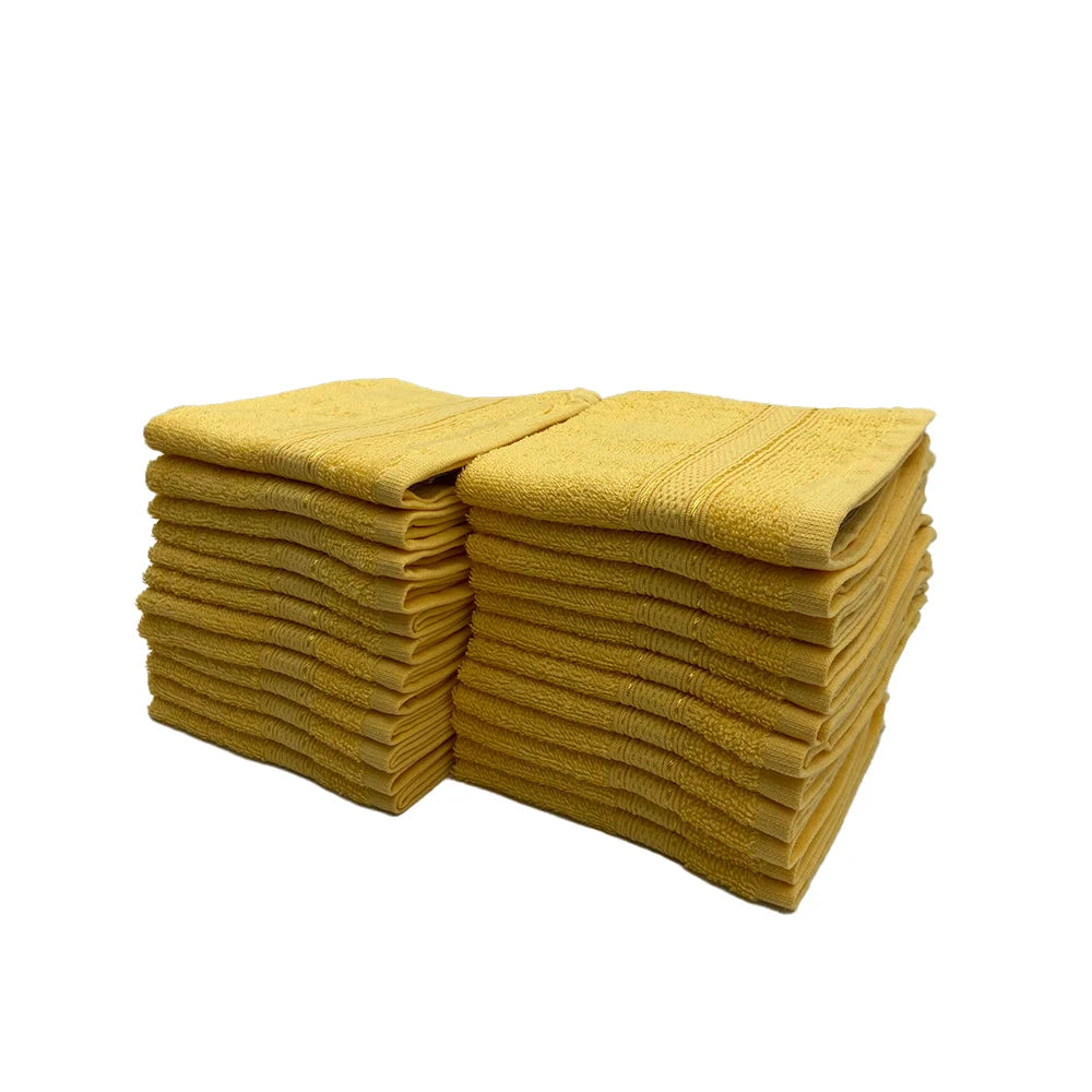 BYFT Daffodil Cotton Towel Yellow Luxury - Soft, Absorbent, Quick-Dry, 500 GSM Bath Towel Set
