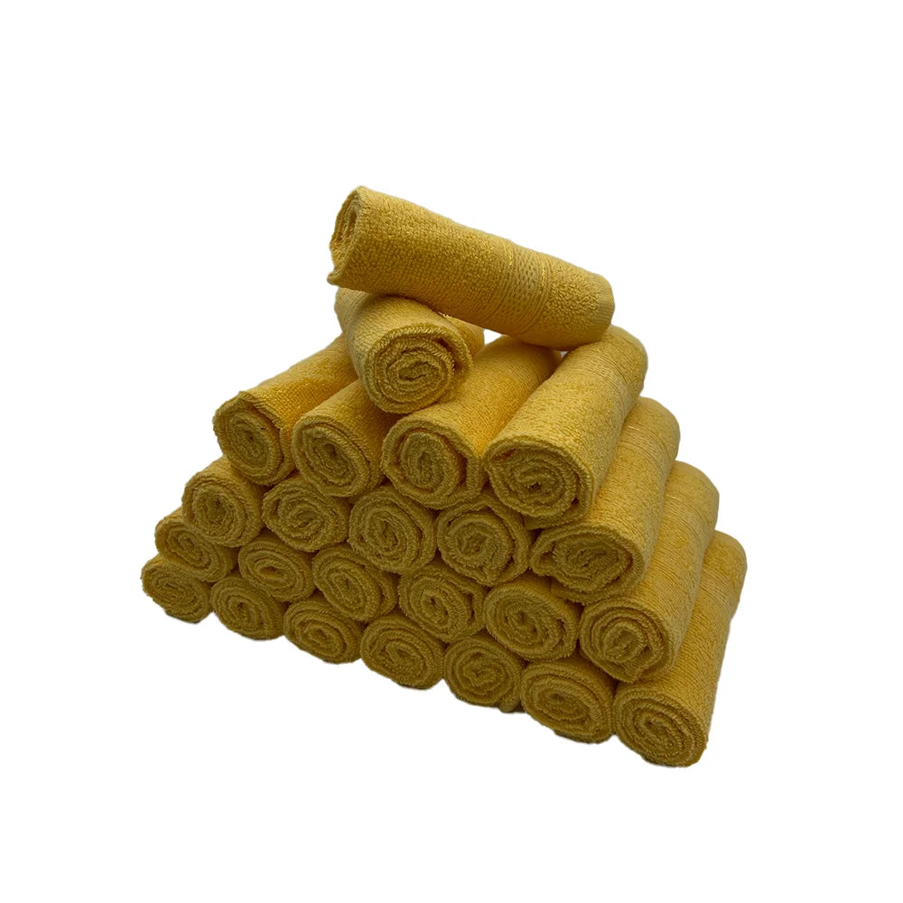 BYFT Daffodil Cotton Towel Yellow Luxury - Soft, Absorbent, Quick-Dry, 500 GSM Bath Towel Set