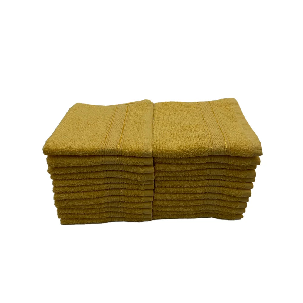 BYFT Daffodil Cotton Towel Yellow Luxury - Soft, Absorbent, Quick-Dry, 500 GSM Bath Towel Set