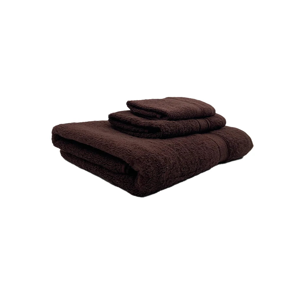 BYFT Daffodil Cotton Towel Brown Luxury - Soft, Absorbent, Quick-Dry, 500 GSM Bath Towel Set