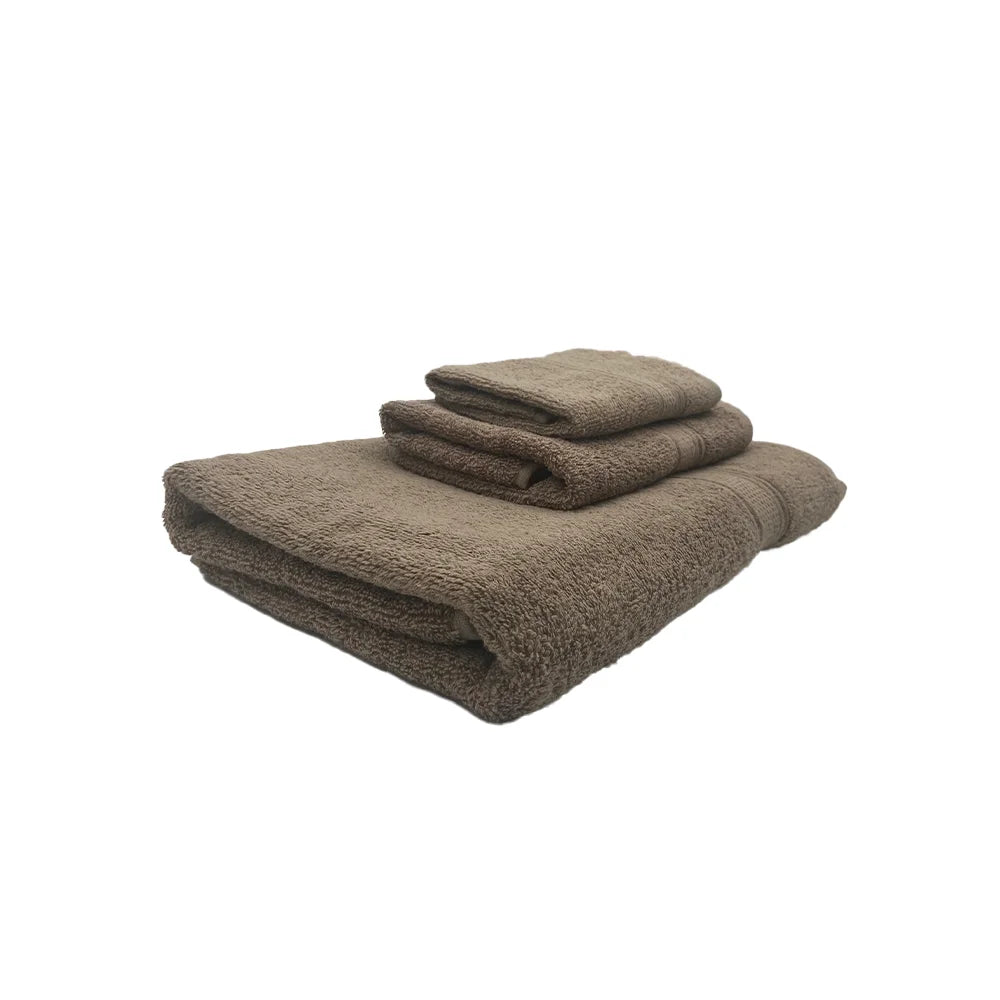 BYFT Daffodil Cotton Towel Dark Beige Luxury - Soft, Absorbent, Quick-Dry, 500 GSM Bath Towel Set