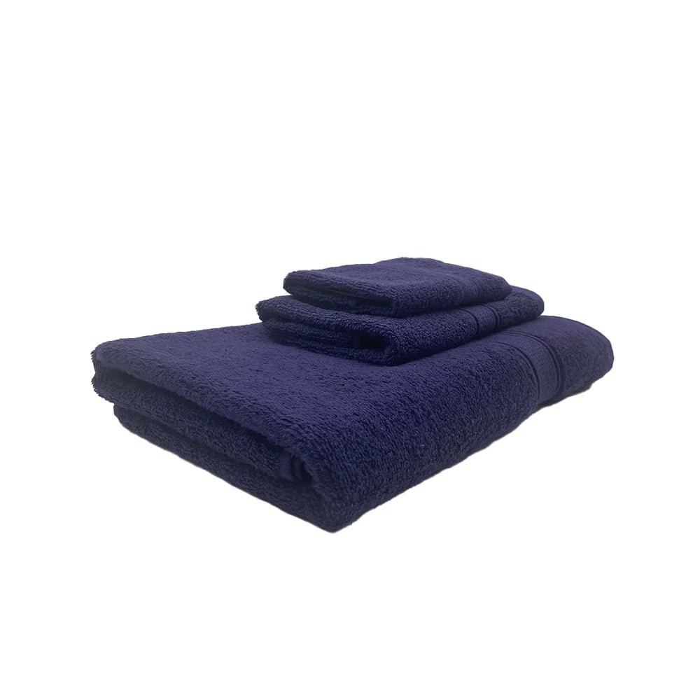 BYFT Daffodil Cotton Towel Navy Blue Luxury - Soft, Absorbent, Quick-Dry, 500 GSM Bath Towel Set