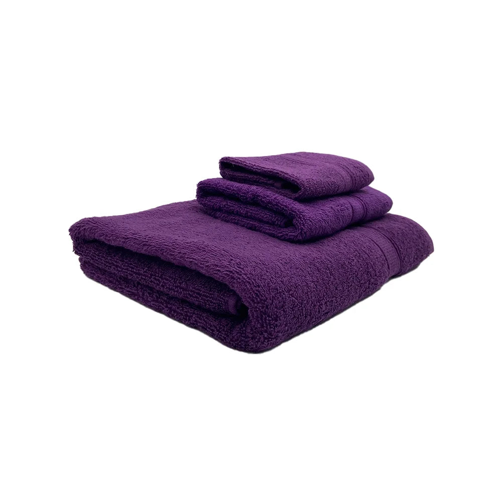 BYFT Daffodil Cotton Towel Purple Luxury - Soft, Absorbent, Quick-Dry, 500 GSM Bath Towel Set
