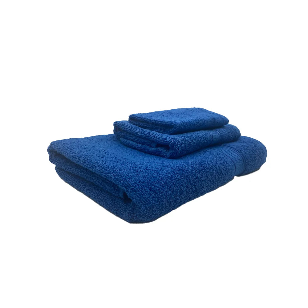 BYFT Daffodil Cotton Towel Royal Blue Luxury - Soft, Absorbent, Quick-Dry, 500 GSM Bath Towel Set