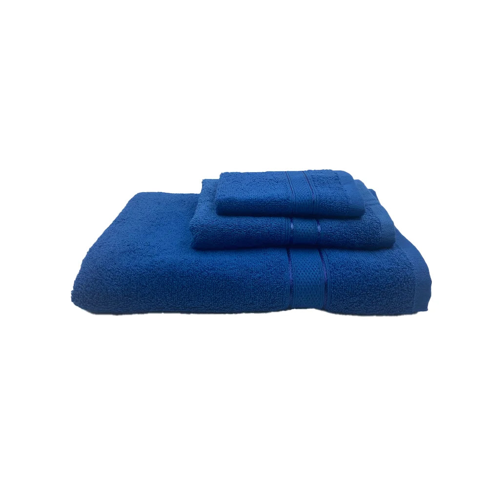 BYFT Daffodil Cotton Towel Royal Blue Luxury - Soft, Absorbent, Quick-Dry, 500 GSM Bath Towel Set