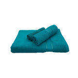 BYFT Daffodil Cotton Towel Turquoise Blue Luxury - Soft, Absorbent, Quick-Dry, 500 GSM Bath Towel Set