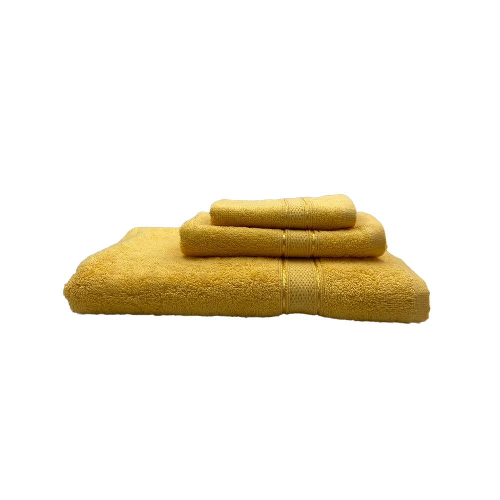 BYFT Daffodil Cotton Towel Yellow Luxury - Soft, Absorbent, Quick-Dry, 500 GSM Bath Towel Set
