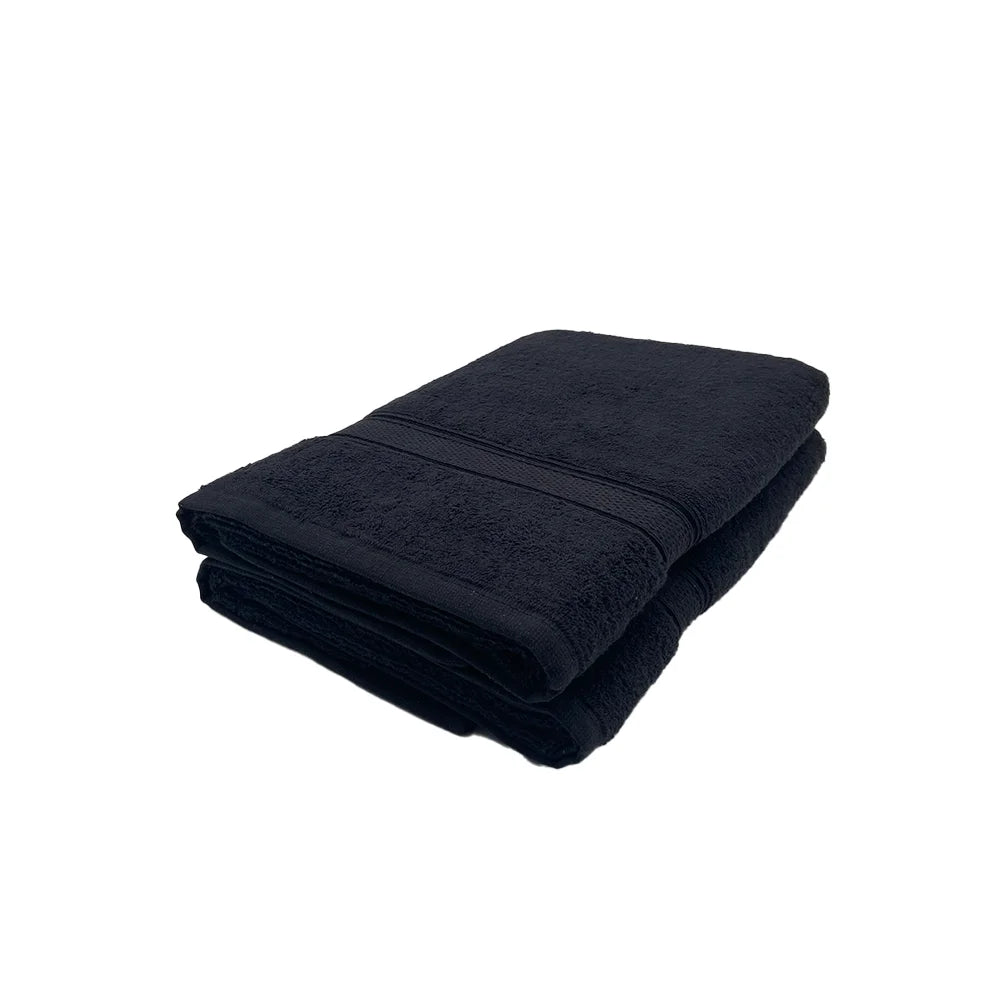 BYFT Daffodil Cotton Towel Black Luxury - Soft, Absorbent, Quick-Dry, 500 GSM Bath Towel Set