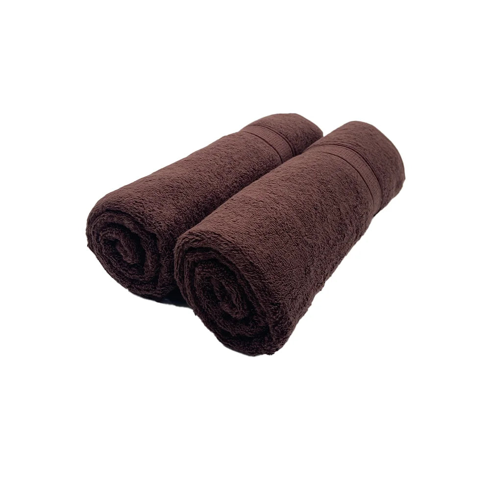 BYFT Daffodil Cotton Towel Brown Luxury - Soft, Absorbent, Quick-Dry, 500 GSM Bath Towel Set