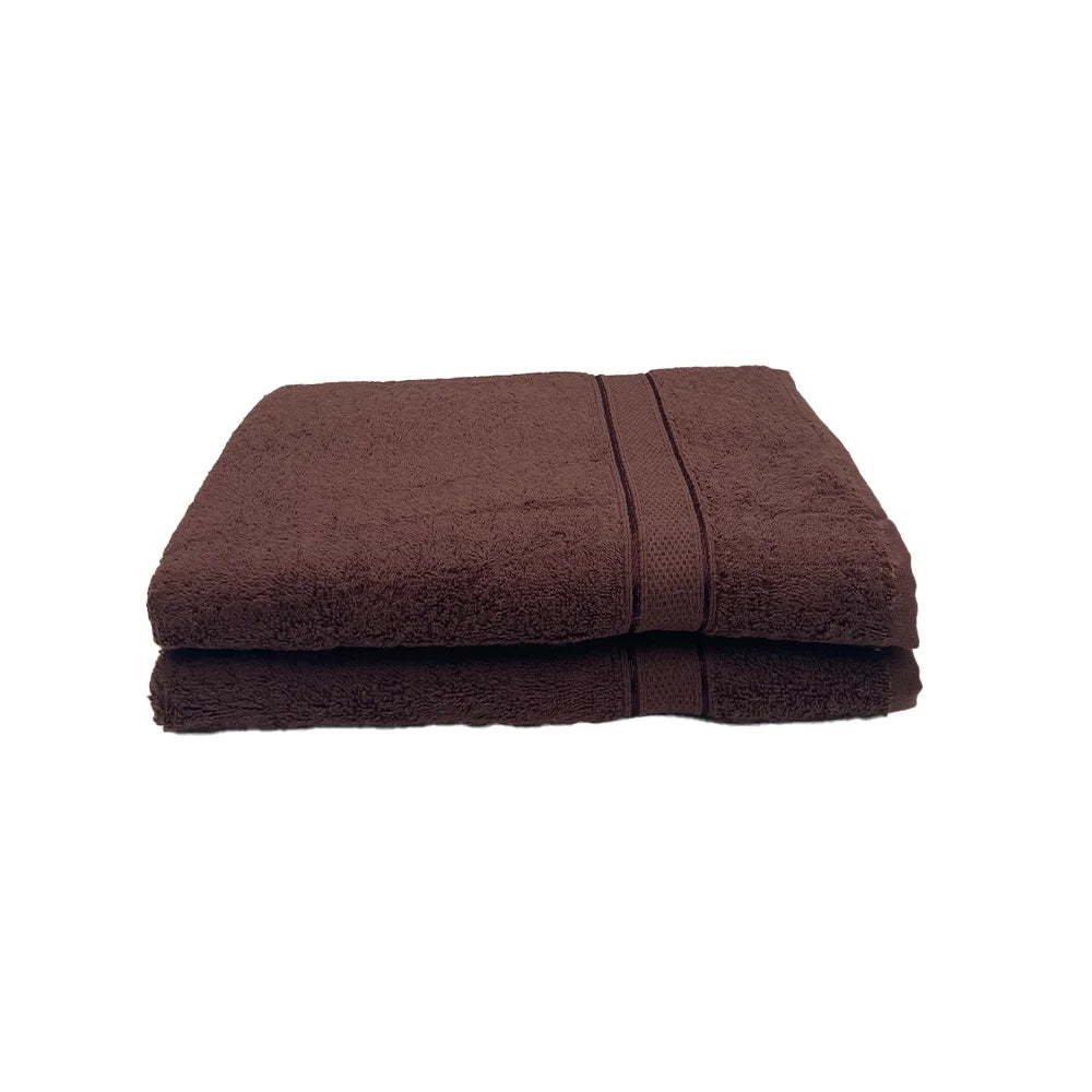 BYFT Daffodil Cotton Towel Brown Luxury - Soft, Absorbent, Quick-Dry, 500 GSM Bath Towel Set