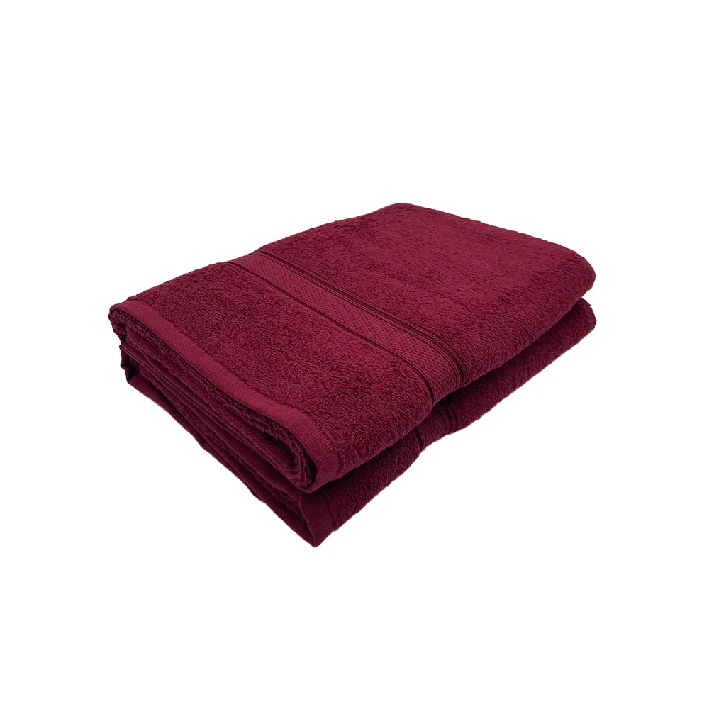 BYFT Daffodil Cotton Towel Burgundy Luxury - Soft, Absorbent, Quick-Dry, 500 GSM Bath Towel Set