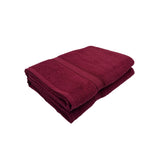 BYFT Daffodil Cotton Towel Burgundy Luxury - Soft, Absorbent, Quick-Dry, 500 GSM Bath Towel Set