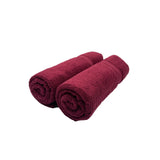 BYFT Daffodil Cotton Towel Burgundy Luxury - Soft, Absorbent, Quick-Dry, 500 GSM Bath Towel Set