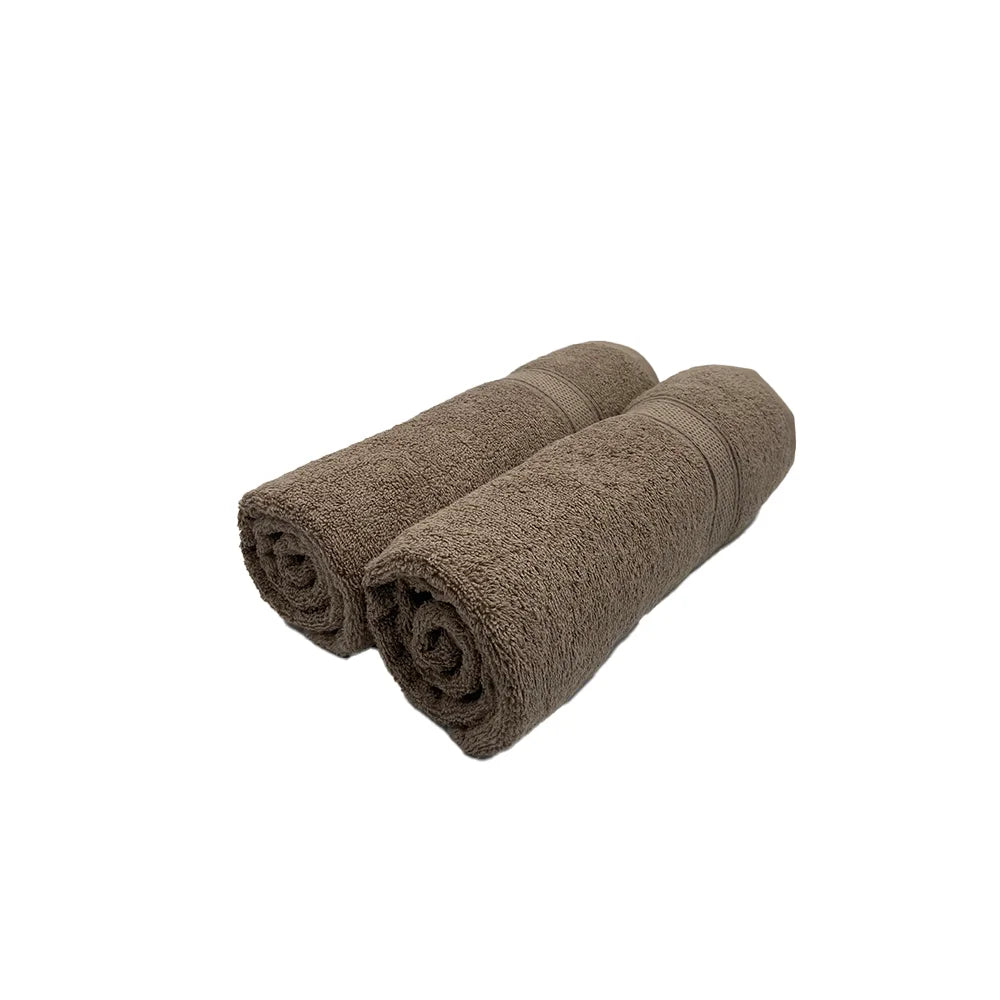 BYFT Daffodil Cotton Towel Dark Beige Luxury - Soft, Absorbent, Quick-Dry, 500 GSM Bath Towel Set