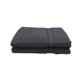 BYFT Daffodil Cotton Towel Dark Grey Luxury - Soft, Absorbent, Quick-Dry, 500 GSM Bath Towel Set