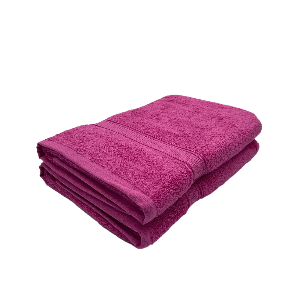 BYFT Daffodil Cotton Towel Fuchsia Pink Luxury - Soft, Absorbent, Quick-Dry, 500 GSM Bath Towel Set