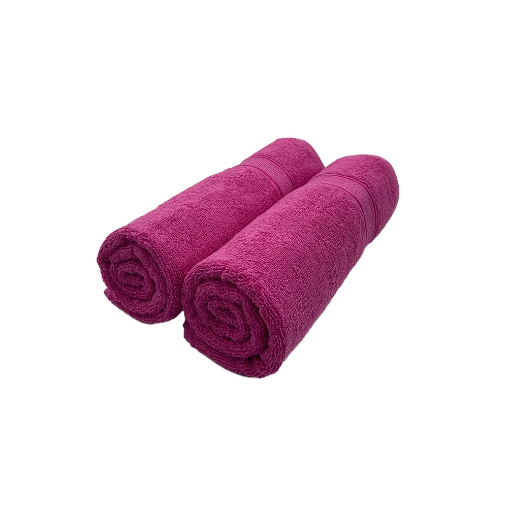 BYFT Daffodil Cotton Towel Fuchsia Pink Luxury - Soft, Absorbent, Quick-Dry, 500 GSM Bath Towel Set