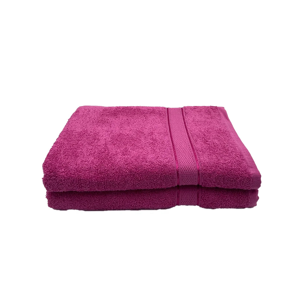 BYFT Daffodil Cotton Towel Fuchsia Pink Luxury - Soft, Absorbent, Quick-Dry, 500 GSM Bath Towel Set