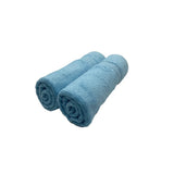 BYFT Daffodil Cotton Towel Light Blue Luxury - Soft, Absorbent, Quick-Dry, 500 GSM Bath Towel Set
