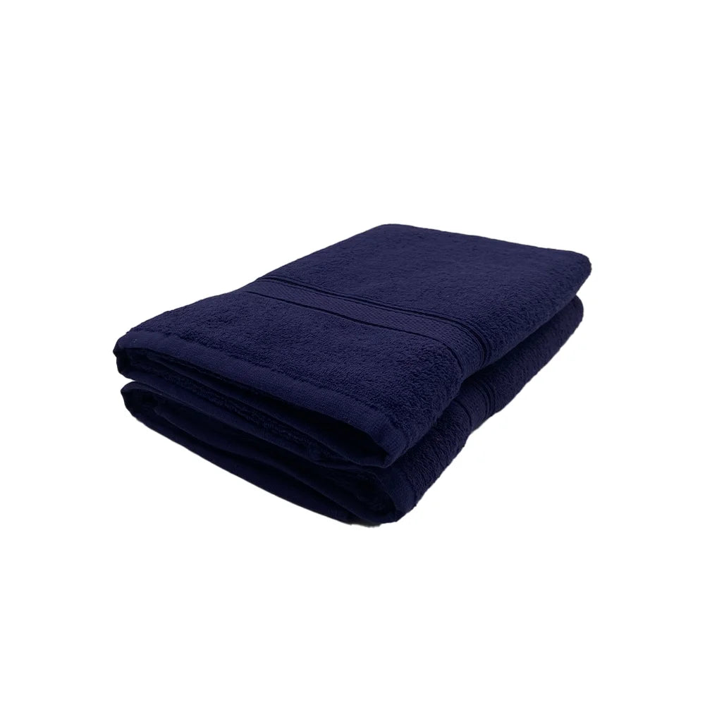BYFT Daffodil Cotton Towel Navy Blue Luxury - Soft, Absorbent, Quick-Dry, 500 GSM Bath Towel Set