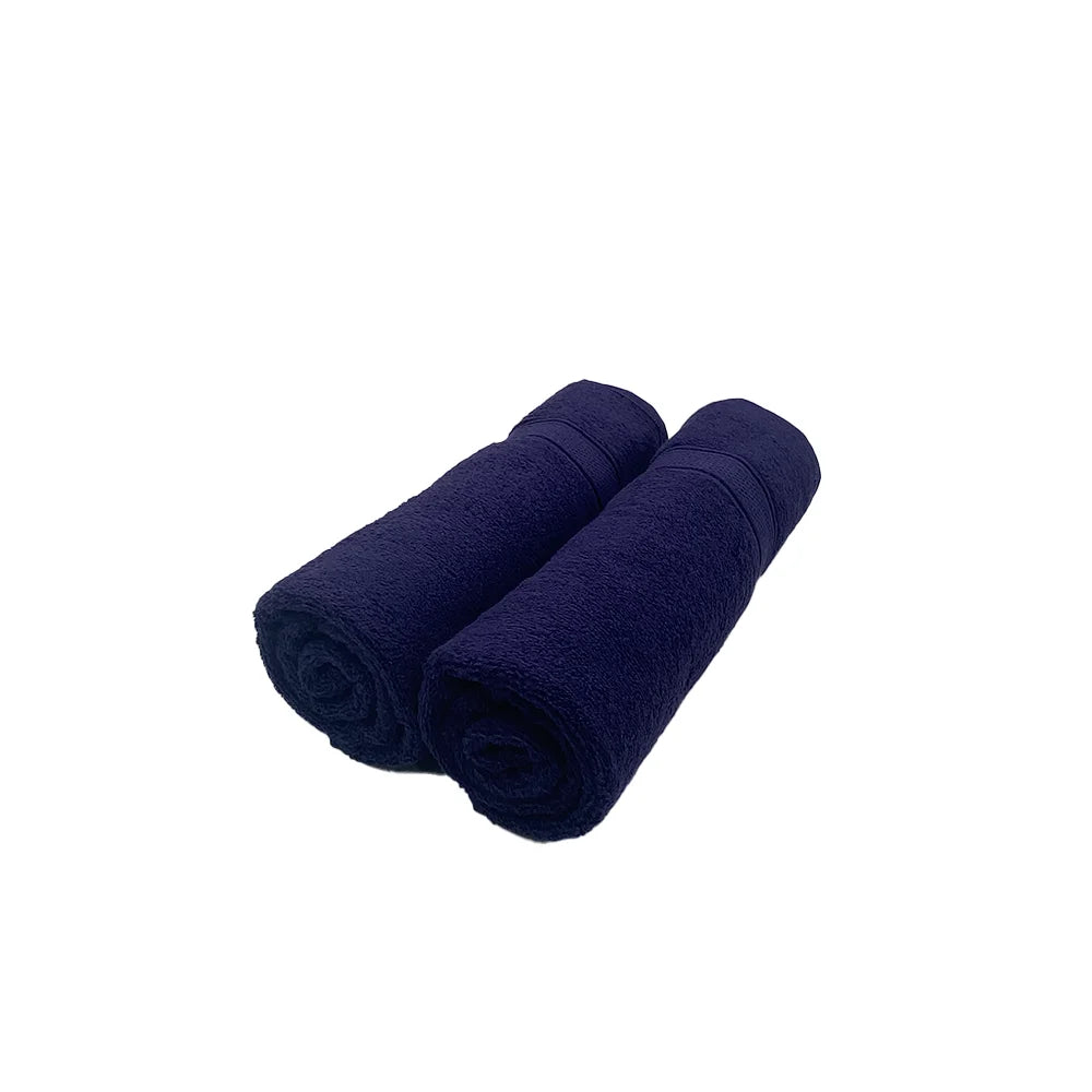 BYFT Daffodil Cotton Towel Navy Blue Luxury - Soft, Absorbent, Quick-Dry, 500 GSM Bath Towel Set
