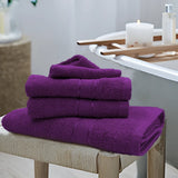 BYFT Daffodil Cotton Towel Purple Luxury - Soft, Absorbent, Quick-Dry, 500 GSM Bath Towel Set
