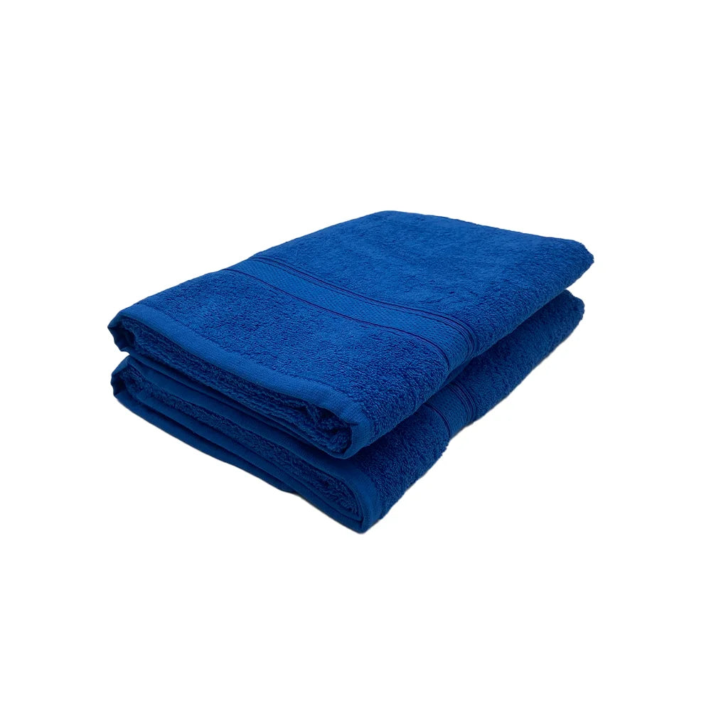 BYFT Daffodil Cotton Towel Royal Blue Luxury - Soft, Absorbent, Quick-Dry, 500 GSM Bath Towel Set