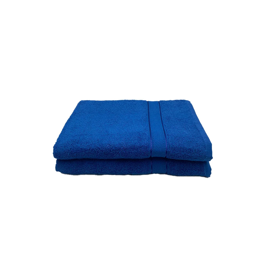 BYFT Daffodil Cotton Towel Royal Blue Luxury - Soft, Absorbent, Quick-Dry, 500 GSM Bath Towel Set