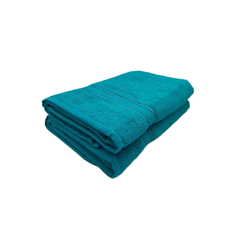 BYFT Daffodil Cotton Towel Turquoise Blue Luxury - Soft, Absorbent, Quick-Dry, 500 GSM Bath Towel Set