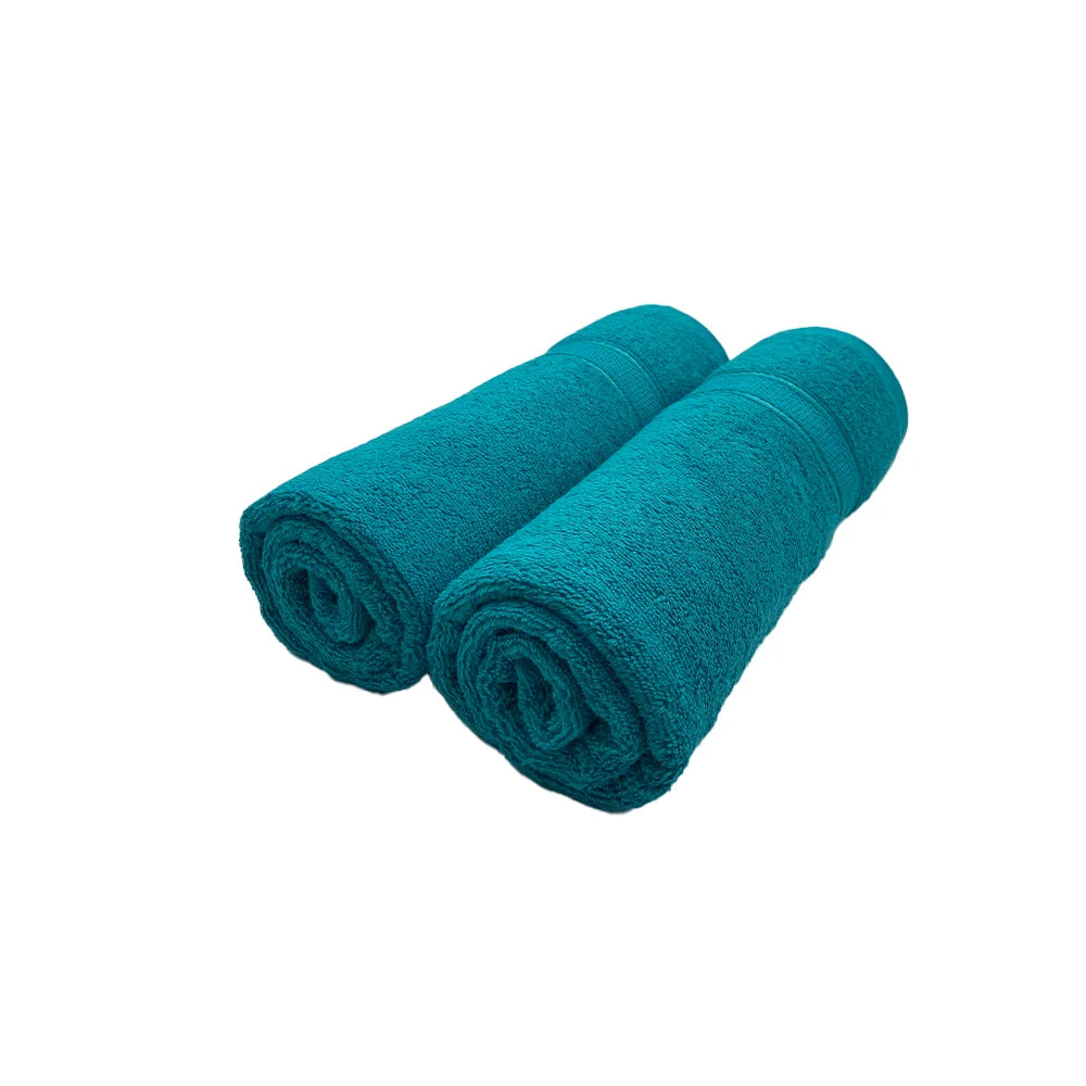 BYFT Daffodil Cotton Towel Turquoise Blue Luxury - Soft, Absorbent, Quick-Dry, 500 GSM Bath Towel Set