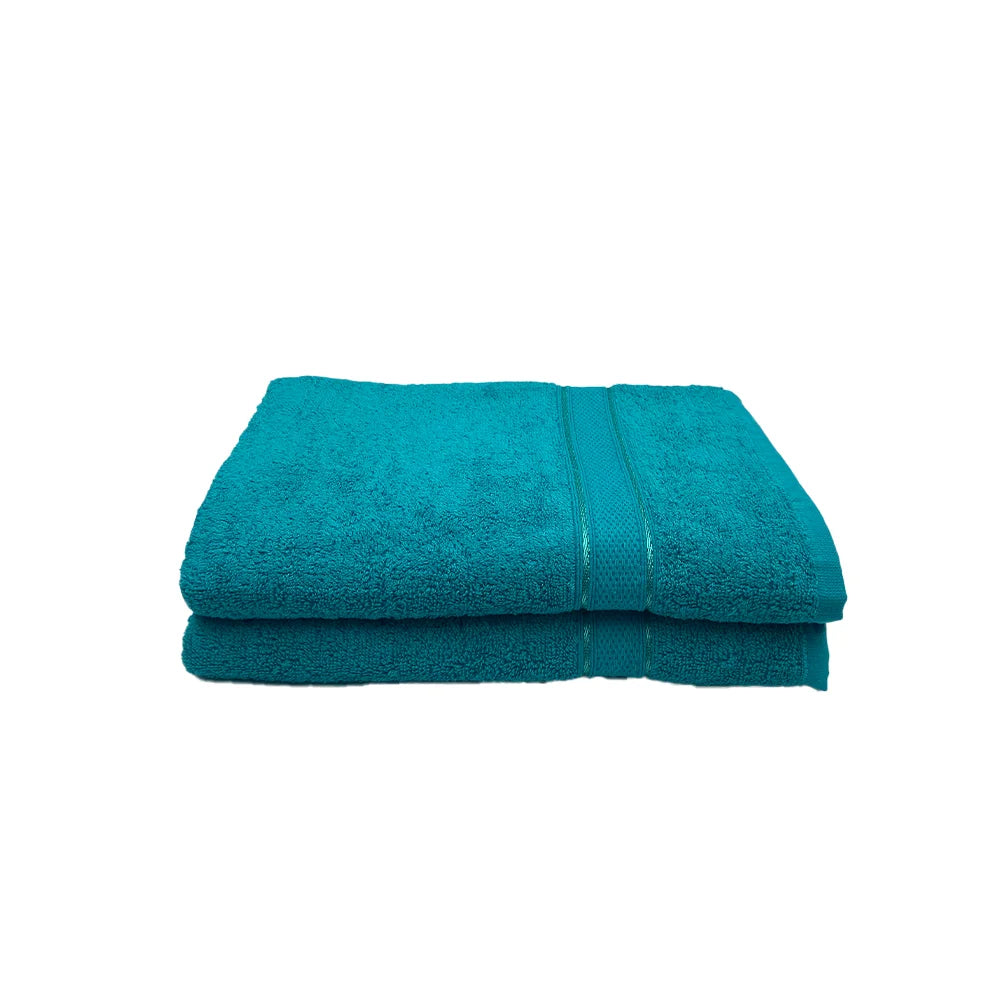 BYFT Daffodil Cotton Towel Turquoise Blue Luxury - Soft, Absorbent, Quick-Dry, 500 GSM Bath Towel Set