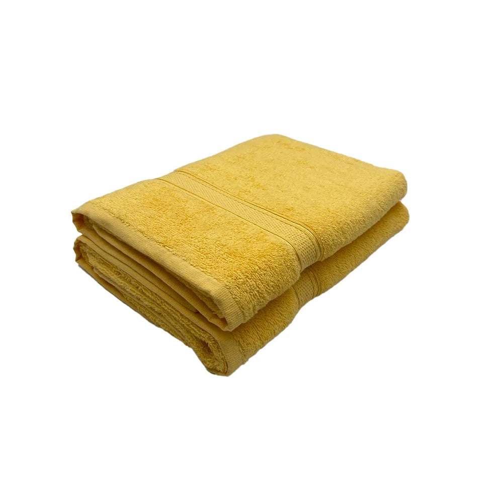 BYFT Daffodil Cotton Towel Yellow Luxury - Soft, Absorbent, Quick-Dry, 500 GSM Bath Towel Set