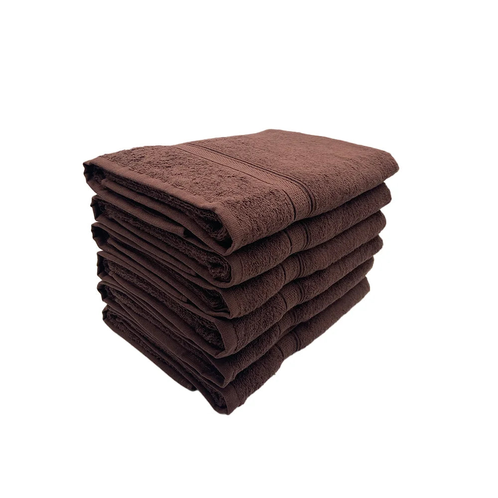 BYFT Daffodil Cotton Towel Brown Luxury - Soft, Absorbent, Quick-Dry, 500 GSM Bath Towel Set