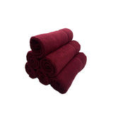 BYFT Daffodil Cotton Towel Burgundy Luxury - Soft, Absorbent, Quick-Dry, 500 GSM Bath Towel Set