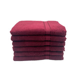 BYFT Daffodil Cotton Towel Burgundy Luxury - Soft, Absorbent, Quick-Dry, 500 GSM Bath Towel Set