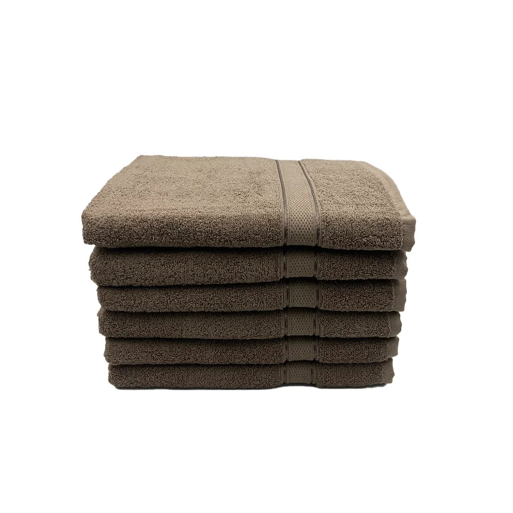 BYFT Daffodil Cotton Towel Dark Beige Luxury - Soft, Absorbent, Quick-Dry, 500 GSM Bath Towel Set