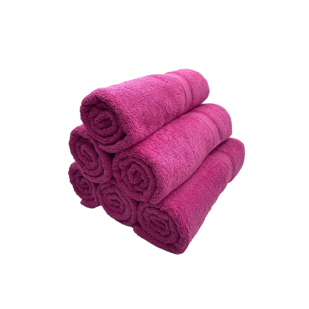 BYFT Daffodil Cotton Towel Fuchsia Pink Luxury - Soft, Absorbent, Quick-Dry, 500 GSM Bath Towel Set