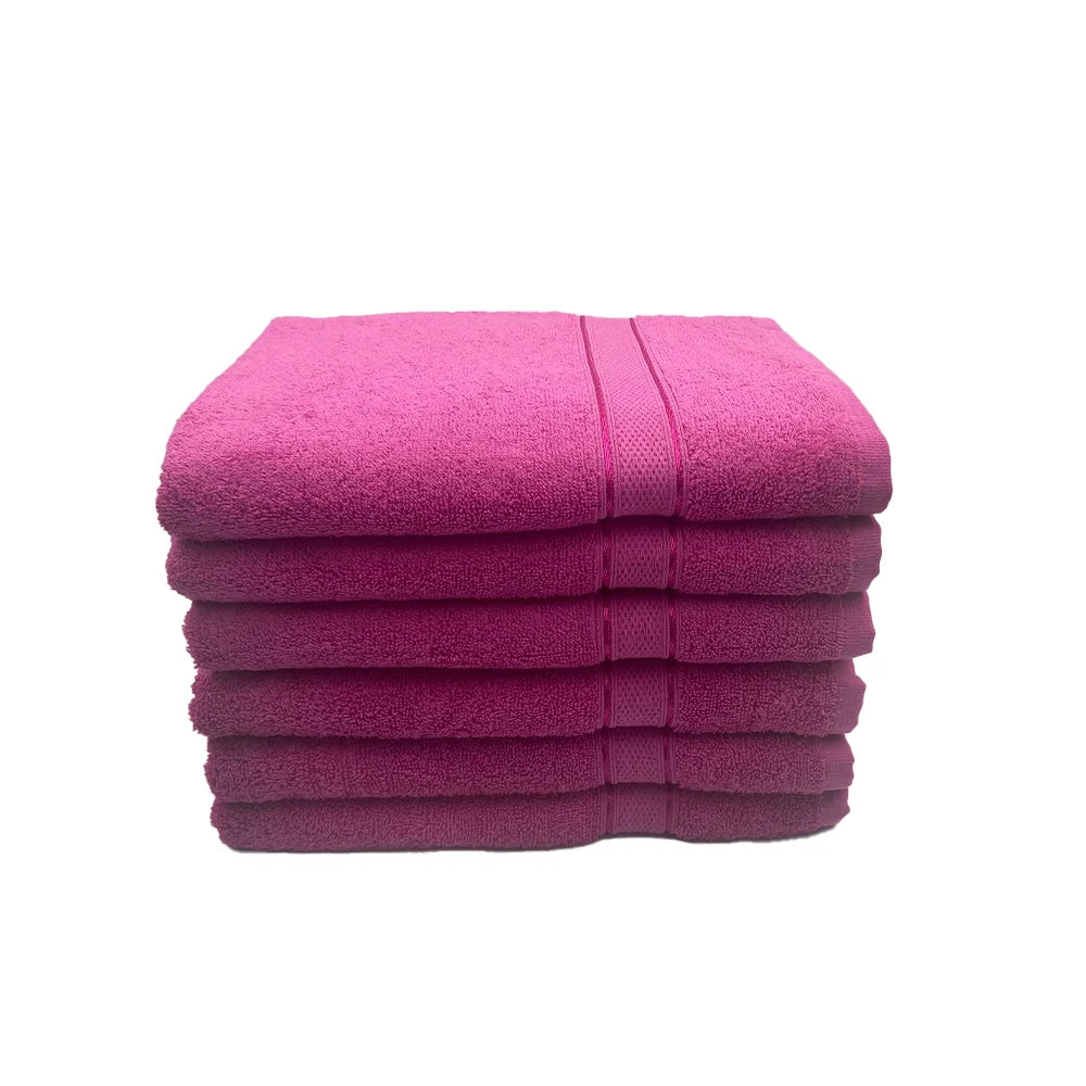 BYFT Daffodil Cotton Towel Fuchsia Pink Luxury - Soft, Absorbent, Quick-Dry, 500 GSM Bath Towel Set