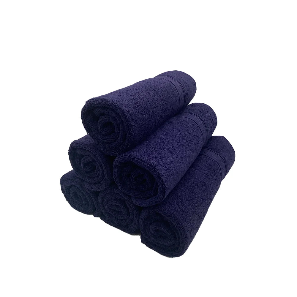 BYFT Daffodil Cotton Towel Navy Blue Luxury - Soft, Absorbent, Quick-Dry, 500 GSM Bath Towel Set
