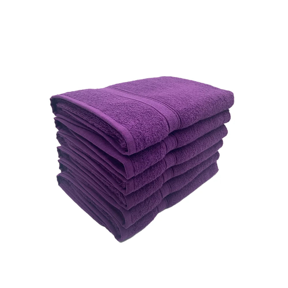 BYFT Daffodil Cotton Towel Purple Luxury - Soft, Absorbent, Quick-Dry, 500 GSM Bath Towel Set