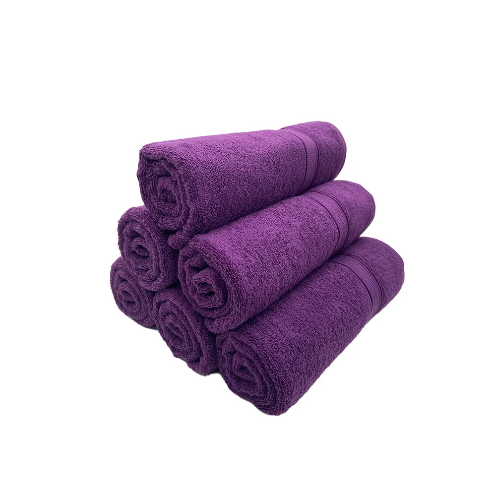 BYFT Daffodil Cotton Towel Purple Luxury - Soft, Absorbent, Quick-Dry, 500 GSM Bath Towel Set