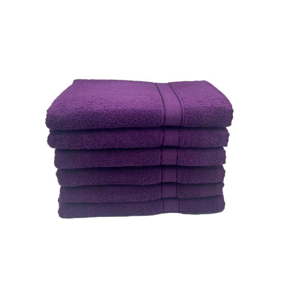 BYFT Daffodil Cotton Towel Purple Luxury - Soft, Absorbent, Quick-Dry, 500 GSM Bath Towel Set