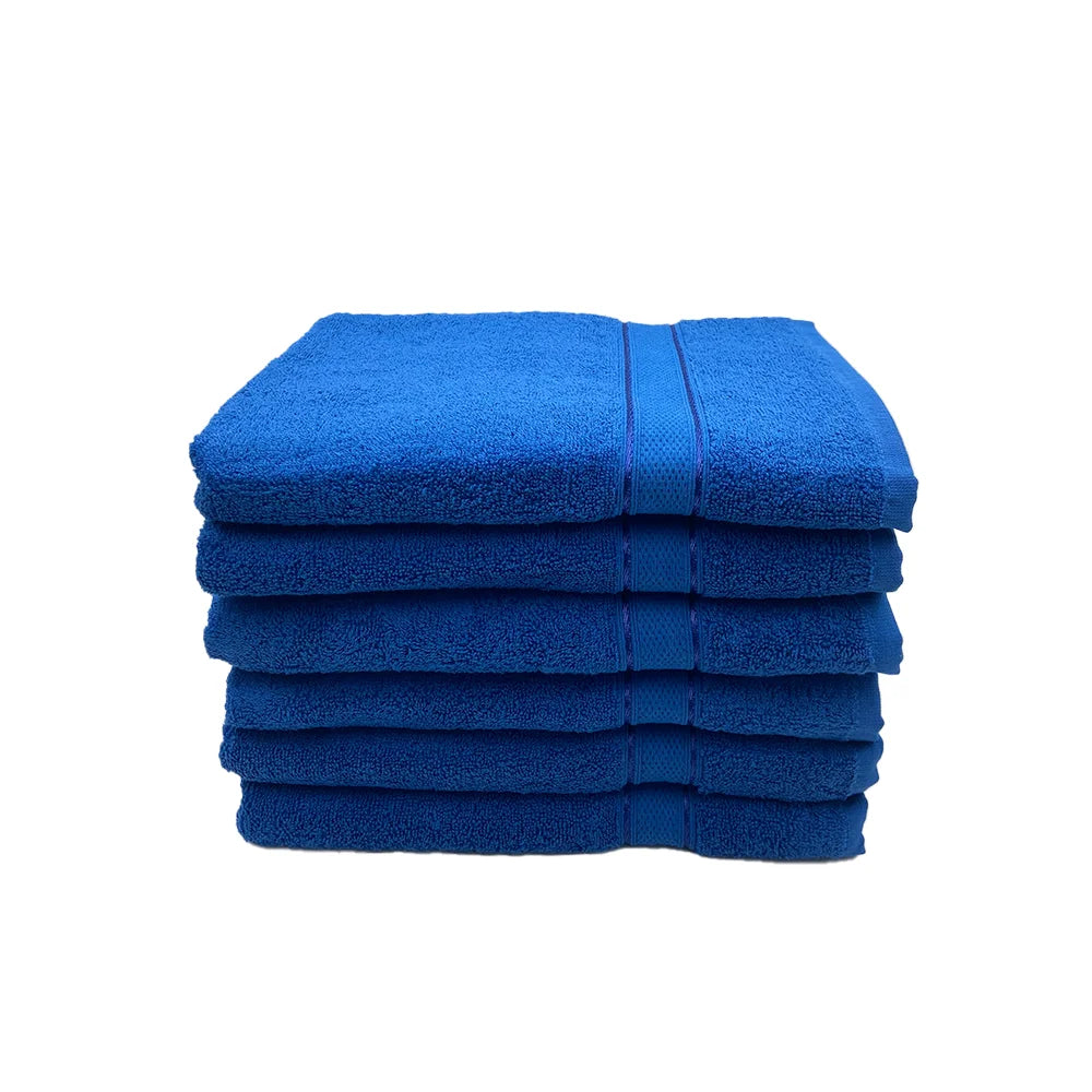 BYFT Daffodil Cotton Towel Royal Blue Luxury - Soft, Absorbent, Quick-Dry, 500 GSM Bath Towel Set