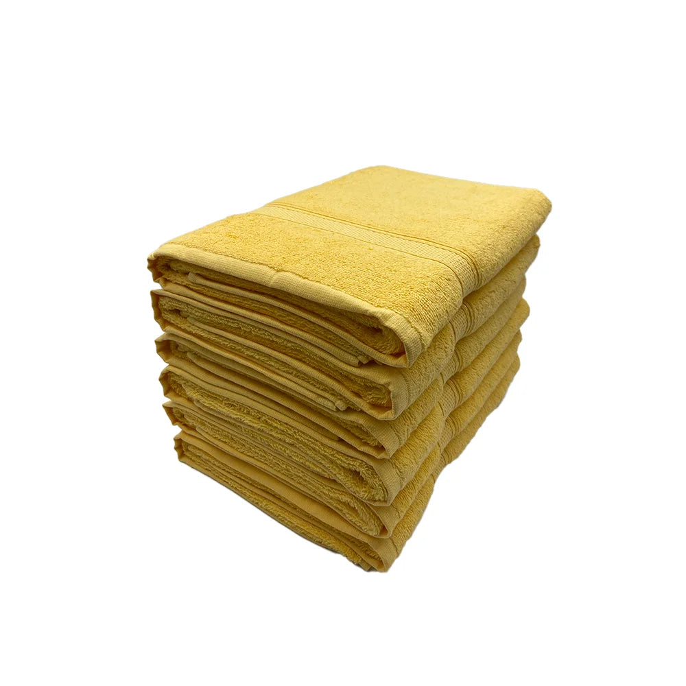 BYFT Daffodil Cotton Towel Yellow Luxury - Soft, Absorbent, Quick-Dry, 500 GSM Bath Towel Set