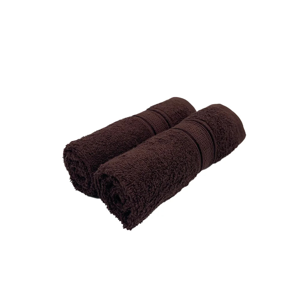 BYFT Daffodil Cotton Towel Brown Luxury - Soft, Absorbent, Quick-Dry, 500 GSM Bath Towel Set