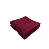 BYFT Daffodil Cotton Towel Burgundy Luxury - Soft, Absorbent, Quick-Dry, 500 GSM Bath Towel Set