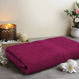 BYFT Daffodil Cotton Towel Fuchsia Pink Luxury - Soft, Absorbent, Quick-Dry, 500 GSM Bath Towel Set