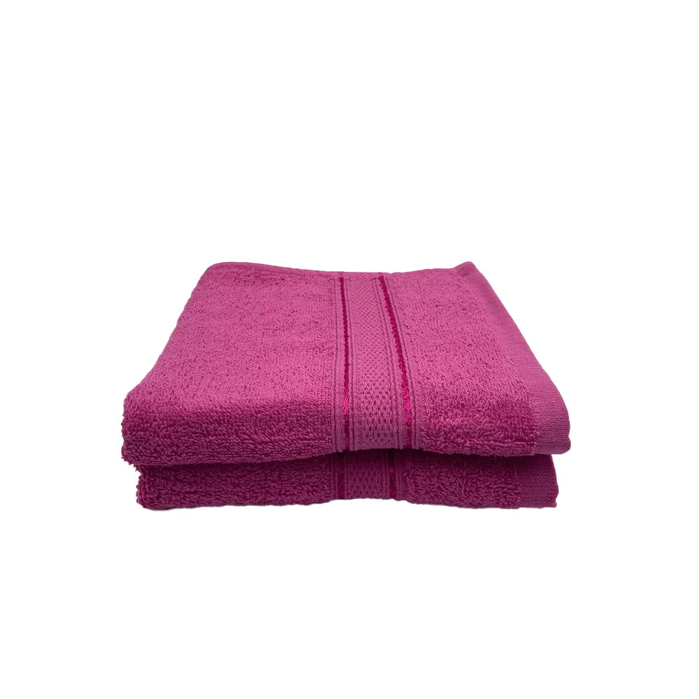 BYFT Daffodil Cotton Towel Fuchsia Pink Luxury - Soft, Absorbent, Quick-Dry, 500 GSM Bath Towel Set