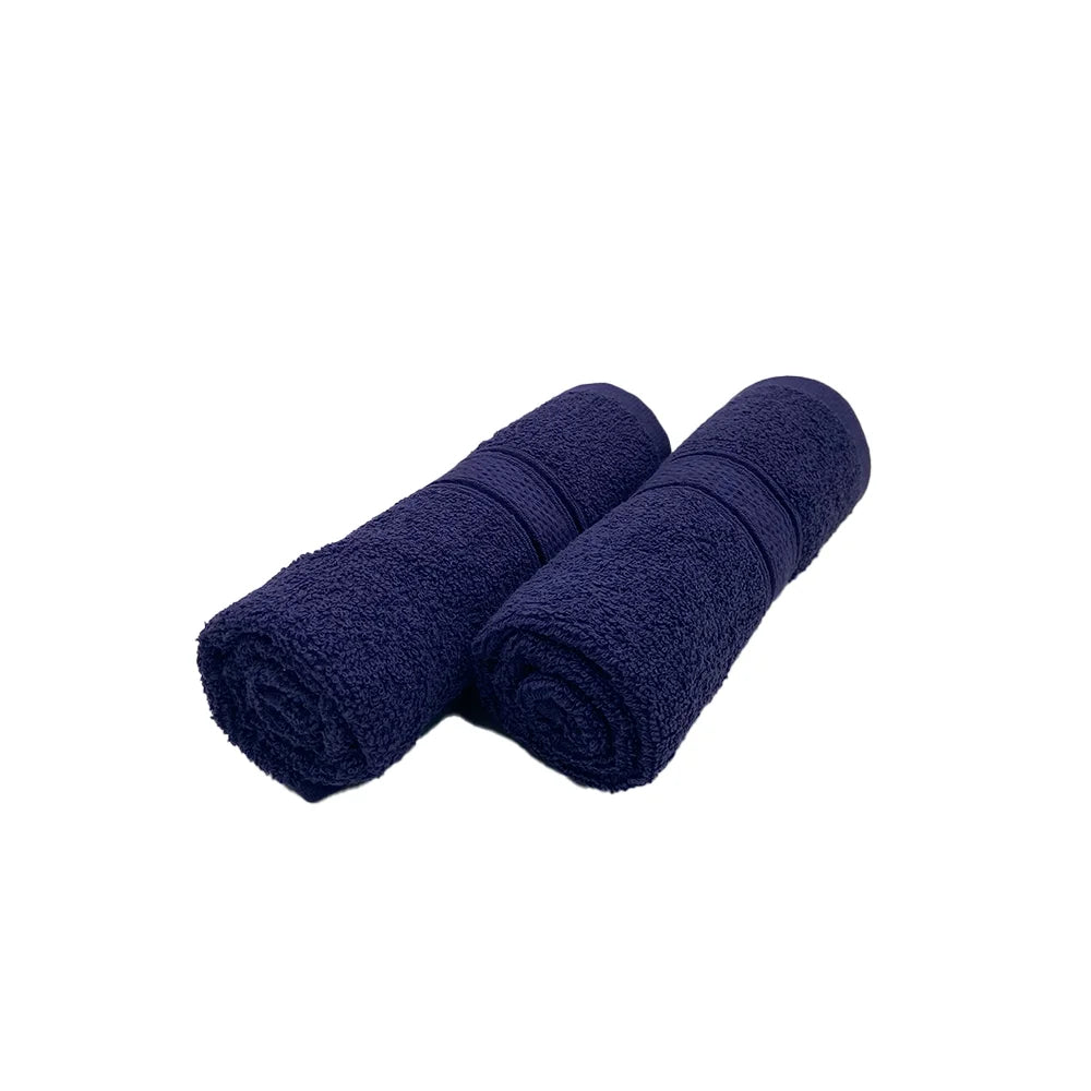 BYFT Daffodil Cotton Towel Navy Blue Luxury - Soft, Absorbent, Quick-Dry, 500 GSM Bath Towel Set