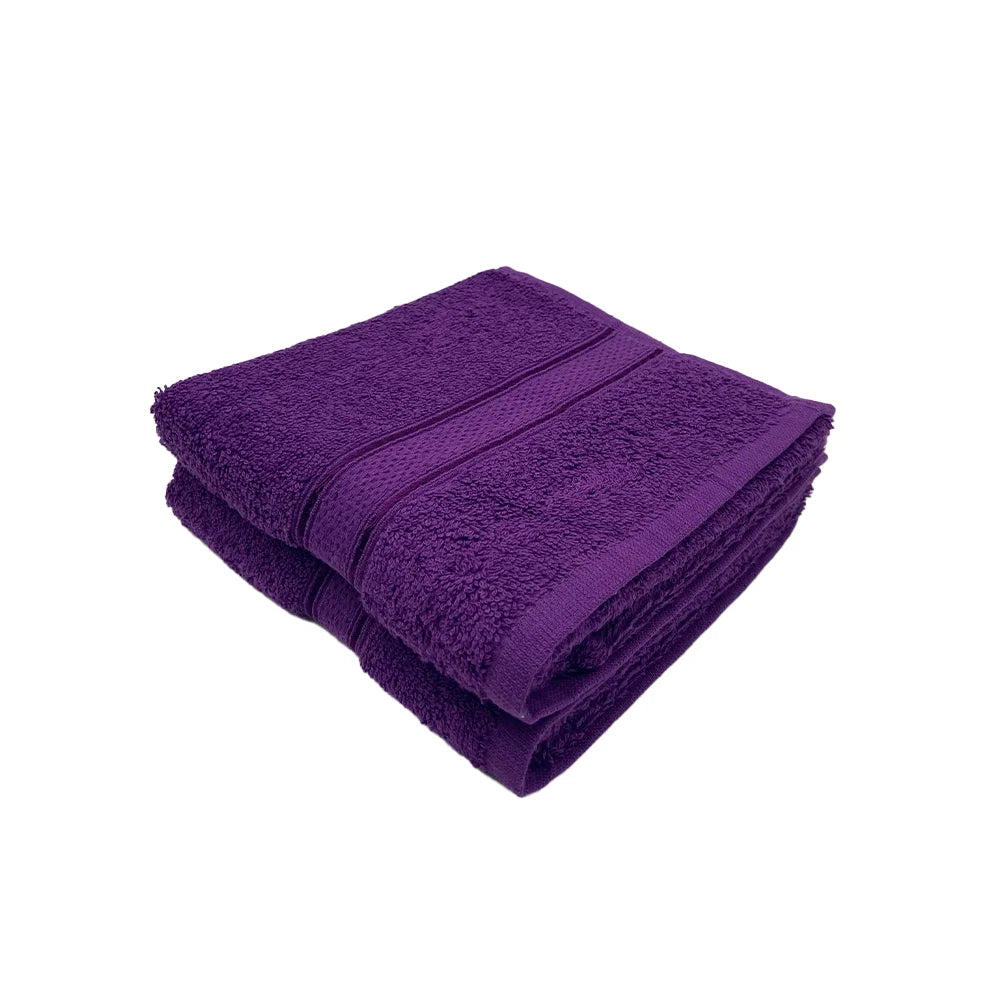 BYFT Daffodil Cotton Towel Purple Luxury - Soft, Absorbent, Quick-Dry, 500 GSM Bath Towel Set